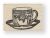 100 Proof Press Wood Mounted Rubber Stamp - Cup & Saucer
