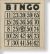 Bingo card rubber stamp