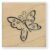 Artemio Wood Mounted Rubber Stamp - Butterfly